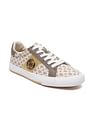 U.S. Polo Assn. Women Monogram Canvas Lace Up Charlotte Sneakers
