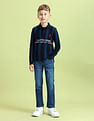 U.S. Polo Assn. Kids Boys Graphic Printed Regular Fit Polo Shirt