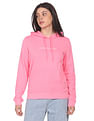 Calvin Klein Jeans Women Pink Shrunken Institutional Hoodie