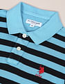 U.S. Polo Assn. Ribbed Collar Striped Polo Shirt