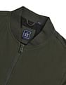 Arrow Sports Stand Neck Solid Bomber Jacket
