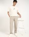 Calvin Klein Jeans Relaxed-Fit Solid Mid Rise Trouser