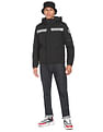 Flying Machine High Neck Contrast Tape Padded Jacket