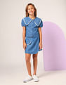 U.S. Polo Assn. Kids Girls Chambray Solid Skorts