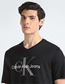 Calvin Klein V-Neck Cotton Monologo T-Shirt