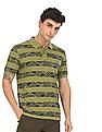 U.S. Polo Assn. Denim Co. Ribbed Collar Printed Polo Shirt