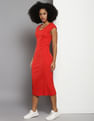 Tommy Hilfiger Midi Bodycon Ribbed Dress