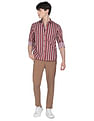 Flying Machine Vertical Stripe Cotton Shirt