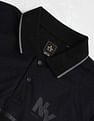 Arrow Newyork Tipped Collar Horizontal Stripe Polo Shirt