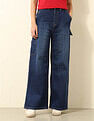 U.S. Polo Assn. Women High Rise Ultra Wide Leg Fit Jeans