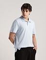 Calvin Klein Jeans Solid Regular-Fit Cotton Polo T-Shirt