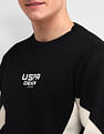 U.S. Polo Assn. Denim Co. Colour Blocked Regular Fit Sweatshirt