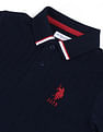 U.S. Polo Assn. Kids Boys Textured Slim Fit Polo Shirt
