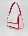 Tommy Hilfiger Solid Pink Pu Hand Bag