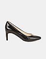 Cole Haan Women Black Hellen Grand Point Toe Leather Pumps