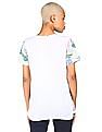 Tommy Hilfiger Women White Round Neck Botanical Print Top