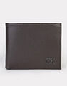 Calvin Klein Textured Brown Leather Bi-Fold Wallet