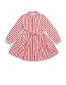 U.S. Polo Assn. Kids Girls Vertical Striped Shirt Dress