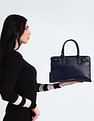 U.S. Polo Assn. Women Brand Stripe Structured Handbag