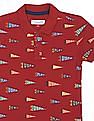 U.S. Polo Assn. Kids Boys Ribbed Collar Printed Polo Shirt