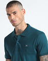 Flying Machine Solid Cotton Polo Shirt