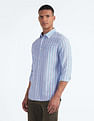 Flying Machine Tencel Hemp Cotton Stripe Shirt