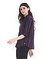 U.S. Polo Assn. Women Vertical Stripe Tencel Shirt