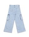 U.S. Polo Assn. Kids Girls Wide Leg Fit Cargo Jeans