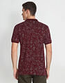 Flying Machine Floral Print Cotton Polo Shirt