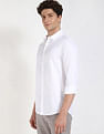 Calvin Klein Jeans Solid Slim-Fit Oxford Woven Shirt