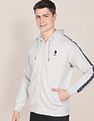 U.S. Polo Assn. Hooded Full Zip Heathered Sweatshirt