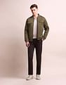 Arrow Newyork Stand Neck Solid Bomber Jacket