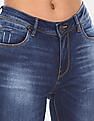 Flying Machine Women Blue Paint Splattered Twiggy Super Skinny Fit Jeans