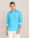 U.S. Polo Assn. Rounded Cuff Printed Casual Shirt