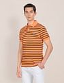 U.S. Polo Assn. Ribbed Collar Horizontal Stripe Polo Shirt