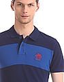 U.S. Polo Assn. Blue Tonal Stripe Pique Polo Shirt