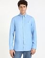Tommy Hilfiger Solid Regular-Fit Cotton Shirt