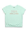 U.S. Polo Assn. Kids Girls Brand Printed Blousan T-Shirt